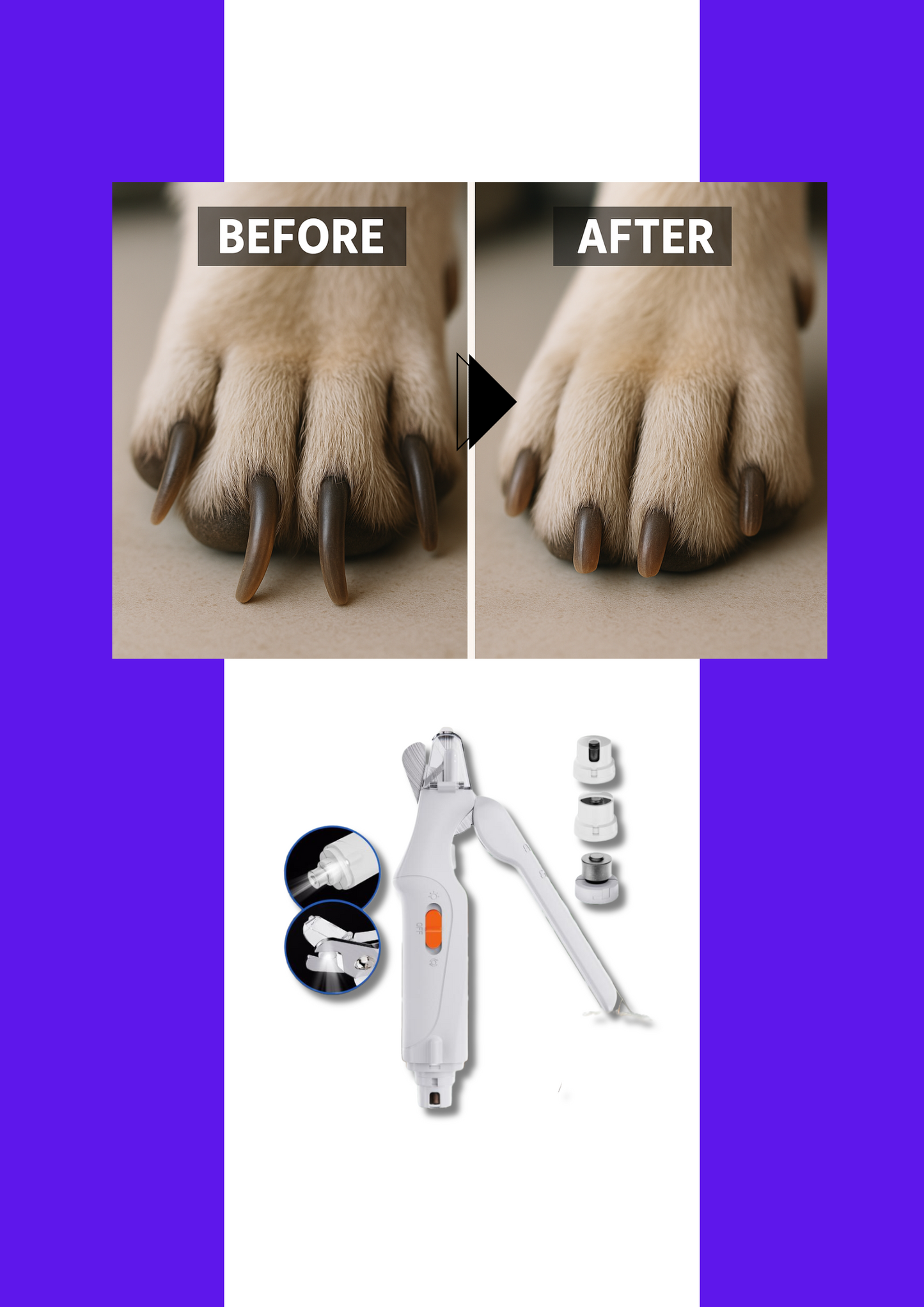 2-in-1 Dog Nail Clipper and Polisher